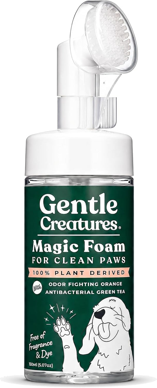 Gentle Creatures Magic Foam No Rinse Dog Paw Cleaner, Waterless, 5 fl oz