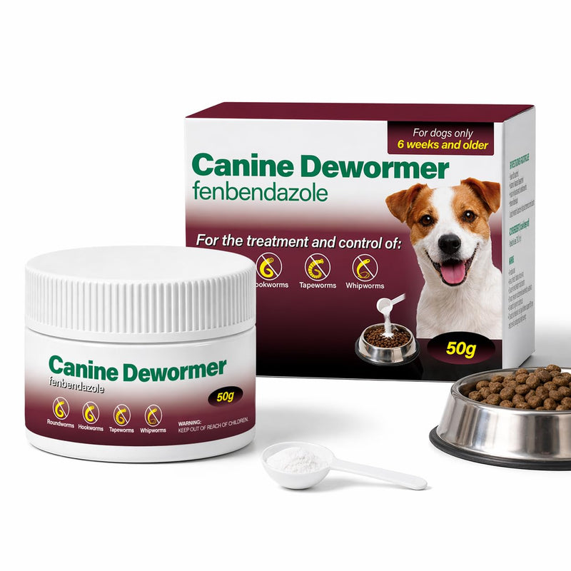 Canine Dewormer for Dogs (fenbendazole) 50 g, Easy-to-Measure Food Mix-in, Simple Routine Support for Dogs 6 Weeks and Older