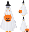 23 Inch Halloween Ghost Porch Goose Outfit for Cement Goose Lawn Decor