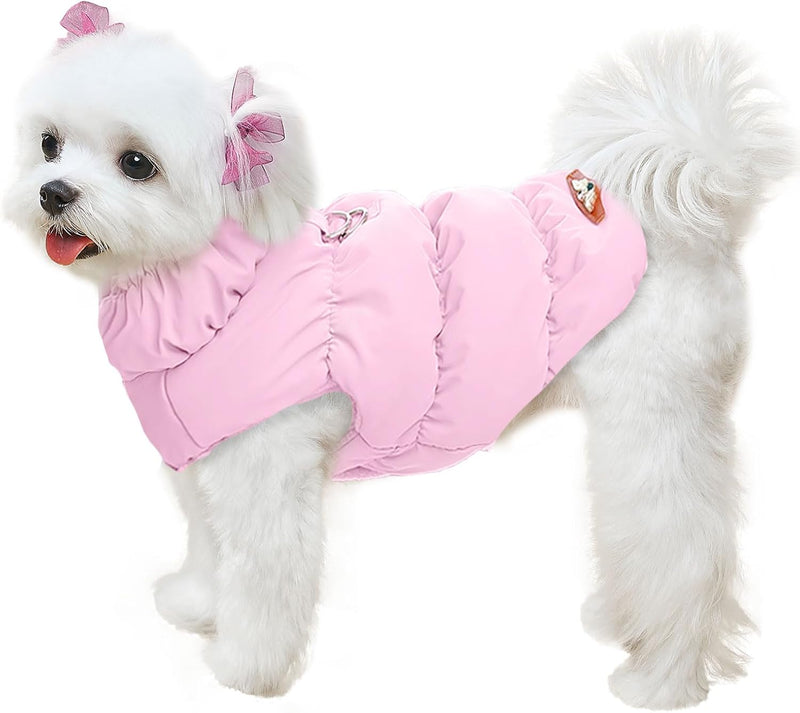 ABRRLO Warm Fleece Dog Jacket Coat for Small Medium Dog Winter Clothes Girl