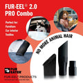 FUR-EEL PRO 2.0 Pet Hair Vacuum Attachment, Rubber Pet Hair Remover