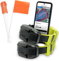 Dogtra GPS Dog Fence X2 & Training Flags Bundle | No Subscription, Wireless Custom Fence with App, Neon Orange Markers, 