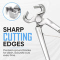 Equine Care Spring Loaded Hoof Nippers for Horses, 12 Inch, One-Handed