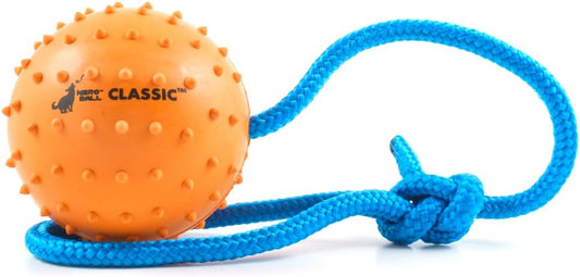 Nero Ball Classic - Dog Training Ball with Rope for Exercise of high Drive Dogs, Reward, Fetch and Tug
