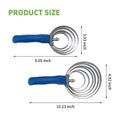 2Pack 4 Rings + 6 Rings Reversible Stainless Steel Curry Comb for Dog Spring Curry Horse Comb Brush for Horse with Soft 