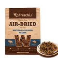 A Freschi srl Air-Dried Dog Food – Real Buffalo & Salmon Recipe - All Natural, High Protein, Grain Free, Limited Ingredient w/W-Shaped Pieces (1 lb)