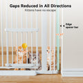 COMOMY 71" Extra Tall Pet Gate, 29.5-40.6" Wide with Adjustable Cat Door