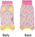 Miaododo 2 Packs Pet Dog Recovery Onesie Suit for Dogs Cats After Surgery,Dog Abdominal Wounds Bandages Cone E-Collar Alternative. (Pink, S)