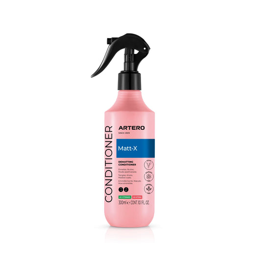 Artero Matt-X Ultra Dematting Spray for Dogs & Cats – Professional Detangler & Conditioner, Fast Tangle Removal, Soft Shiny Coat Finish, 10.1 fl oz