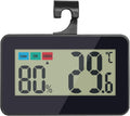 Reptile Thermometer Hygrometer Digital Gauge with Hook & Suction Cup, Accurate Temperature and Humidity Monitor for Rept