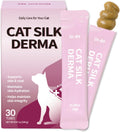 Doctor By Cat Silk Derma Skin and Coat Supplement for Cats Itch Skin Relief, Dandruff Treatment Scab, Overgrooming, Allergy Relief for Cats 30 lickable Formula Individually Packaged, Chicken(1 Pack)