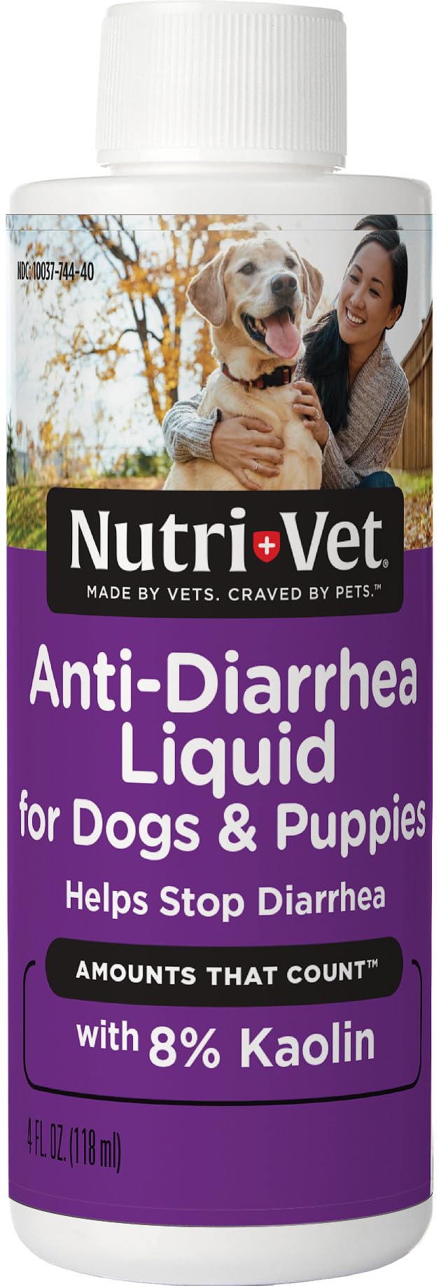 Nutri-Vet Anti Diarrhea for Dogs Liquid, Fast Acting Dog Diarrhea Relief, Soothes Upset Stomach, Helps Firm Stool, Kaolin Pectin Digestive Support for Sudden Tummy Issues, 4 oz