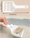 NentMent 2 Pack Cat Litter Scoop Non-Stick Cat Sifting Litter Scoop Shovel with Hook Kitty Kitten Pooper Lifter Sifter Scooper for Cat Litter Box Clumping Litter Crystal Cat Litter Pellets