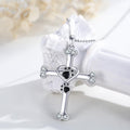 Cross Necklace Sterling Silver Faith Angel Wings Celtic Butterfly Bachelor Cap Necklace Cross Pendant Religious Jewish C