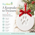 Tiny Ideas Christmas Paw Print Ornament Kit, DIY No Bake No Mess Holiday Keepsake, Dog or Cat Christmas Ornament, Pet Memorial Keepsake