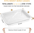Disposable Bird Cage Liners, Clear Plastic 50 Pcs Birdcage Tray Liner Bags 26" x 18", Bird Cage Accessories Universal Fi