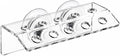 kcrygogo Coral Frag Holder Acrylic Coral Frag Rack with Powerful Double Suction Cups Suitable for Household Fish Tanks (