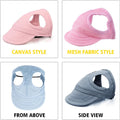 Leconpet Dog Baseball Cap Pet Hats with Big Ear Holes, Adjustable Baseball Caps for Small Medium and Large Dogs, Comfort
