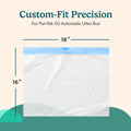 PurrTek Cat Litter Box Liners — LitterWrap Drawstring Bags for Automatic & Self-Cleaning Litter Boxes | Precision Fit, Jumbo Heavy-Duty, Leak-Proof, Unscented Odor Control, Replacement Refills