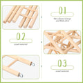 Kigeli 6 Pcs Wood Bird Ladder for Cockatiels, Small Hanging Bird Ladder for Cage, Parrot Step Hanging Climbing Toys for Pets Parakeets, Cockatoo and Lovebirds