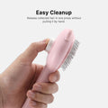 Self-Cleaning Slicker Brush for Cats and Dogs, One-Click Hair Release Pet Brush, Deshedding Grooming Tool for Long & Sho