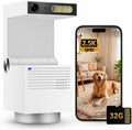 Genie S 2.5K Pet/Dog/Cat Camera, No Subscription Required, Built-in 32GB Storage, Phone APP, 2-Way Audio, 350° Pan&Tilt,