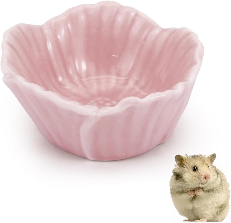 Small Ceramic Pet Hamster Bowl, Easy to Clean Anti Flipping Hamsters Food and Water Bowl, Small Animal Bowls for Dwarf H