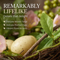National Tree Company 6 Inch Blossom Bird’s Nest with Eggs, Faux Flowers, Leafy Greens and Berries, Spring and Summer Tabletop Décor, Indoor or Covered Outdoor Décor
