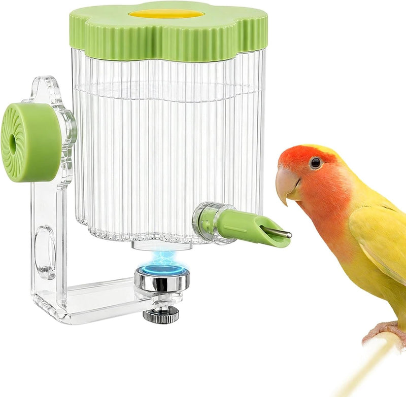 Bird Water Dispenser, 10 Fl Oz Bird Cage Hanging Water Bottle, Automatic Magnetic Mounting Parrot Water Dispenser, Bird 