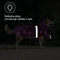 DELIFUR Large Dog Raincoat - Waterproof Dog Rain Poncho Adjustable Double Layer Rain Jacket with Hood for Medium Large D