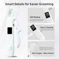 2-in-1 Guinea Pig & Rabbit Nail Grinder & Clipper - Rechargeable Electric Nail File Trimmer with LED Light, Quiet Low-Sp