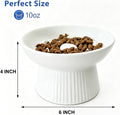 Ceramic Elevated Slow Feeder Cat Bowl,Anti Vomiting & Choking Cat Slow Feeder,Raised Heart Shaped Cute Cat Bowl Slow Fee