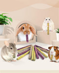 Bissap 36PCS Rabbit Chew Sticks, Mixed Natural Flower Rose Chrysanthemum and Forget-me-not Chew Toys Treats for Rabbit B