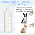 Digital Ear Pet Thermometer for Dogs and Cats, 1 Second Non-Contact, Rechargeable, LED Display, Fever Detection, Accurat