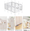 Clear Acrylic Dog Playpen with Door,23.6" Puppy Playpen,Easy Assemble Pet Fence,10-Panel for Puppies/Small Dog Play Pen Indoor (White, 23.6 Inch-H, 10 Panel)