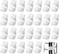 52 Pcs Wire Cage Clips Detachable Pet Cage Door Clip Cat Cages Door Latch Buckle Snap on Plastic Lock Snap Cat Fence Whi
