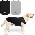 KOOLTAIL Boy Dog Clothes for Large Dogs, 2 Pack Cotton Summer Dog T Shirts UV & Insect Protection for Outdoor Camping, A