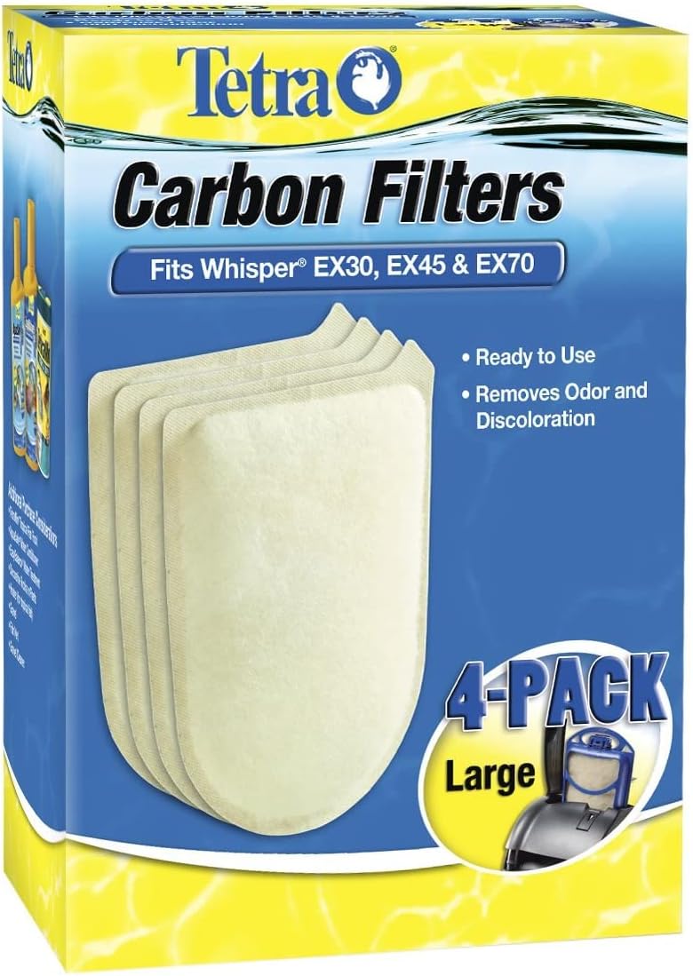 Tetra Whisper EX Carbon Large Round Filter Cartridges, 4 Count