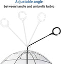 PETLESO Dog Umbrella for Small Breed, Clear Small Dog Umbrella with Adjustable Leash, Keep Pet Dry on Rainy Walks/Potty Trips, Adjustable Shaft Angle Rain Umbrella, Self-Assembly