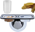 Lizard Gecko Feeding Ledge Holder, with 30 pcs 0.5oz Food Cups Dish