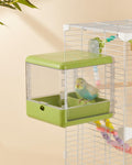 septillar Bird Feeder and Bath for Cage, Hanging Bird Bathtub Bath Shower Box Bowl, Bird Cage Accessories Suitable for S