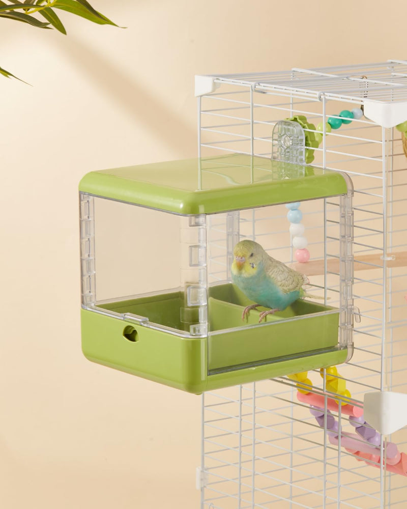septillar Bird Feeder and Bath for Cage, Hanging Bird Bathtub Bath Shower Box Bowl, Bird Cage Accessories Suitable for S
