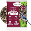 Happy Wings 5LB Songbird Blend Bird Food, Sunflower, Safflower, Peanuts
