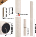 OSPNIEEK 4 PCS M8 Cat Scratching Post Replacement, 15.7“ 7.9" Natural Sisal Rope Kitten Tree Scratcher Refill with Screws, DIY Hemp Scratch Pole Parts for Indoor Cats Tower Refurbishment Accessories