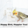 Bird Water Dispenser for Cage, 3.7 FL OZ, Automatic Bird Water Feeder ABS Suspended Parrot Cage Food Bowl Drinker, for Parakeet, Cockatiel, Budgie, Conure, Lovebirds