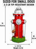 14.4"H 4LB Resin Fire Hydrant for Dogs to Pee On Indoor & Outdoor
