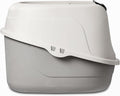 Amazon Basics No-Mess Hooded Enclosed Cat Litter Box with Odor Control and Swinging Door, Standard, 21" x 16" x 15", Multicolor