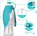 TIOVERY Dog Water Bottle for Walking, Pet Water Dispenser Feeder Container Portable with Drinking Cup Bowl Outdoor Hiking, Travel for Puppy, Cats, Hamsters, Rabbits and Other Small Animals 20 OZ