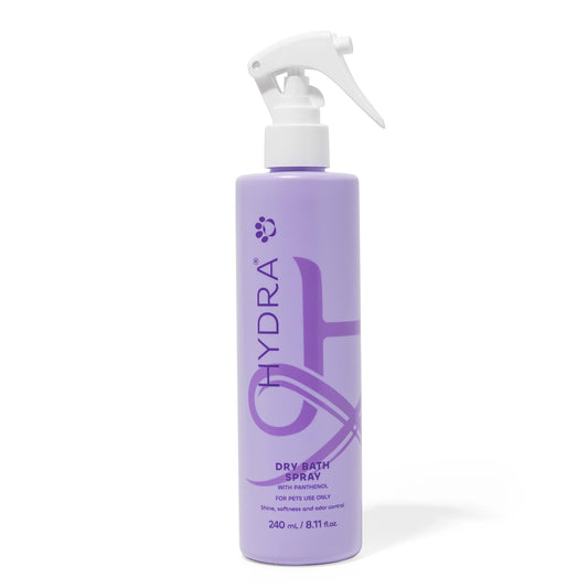 Hydra Pet Care Fast Shower Bath Spray, No-Rinse Dry Shampoo for Dogs and Cats, Lightly Scented Pet Grooming Spray, 8.12-Ounce Bottle
