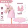 Tallew 2 Pcs Hobby Horse Tack Toy Accessories Set